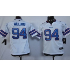 Youth Nike Buffalo Bills #94 Williams White NFL Jerseys