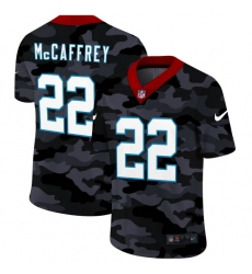 Carolina Panthers 22 Christian McCaffrey Men Nike 2020 Black CAMO Vapor Untouchable Limited Stitched NFL Jersey
