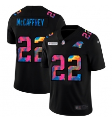 Carolina Panthers 22 Christian McCaffrey Men Nike Multi Color Black 2020 NFL Crucial Catch Vapor Untouchable Limited Jersey