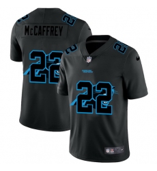 Carolina Panthers 22 Christian McCaffrey Men Nike Team Logo Dual Overlap Limited NFL Jersey Black