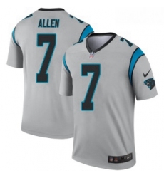 Kyle Allen Men Carolina Panthers Nike Inverted Silver Jersey Legend