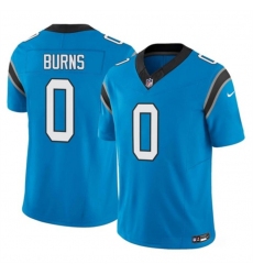 Men Carolina Panthers 0 Brian Burns Blue 2023 F U S E  Vapor Untouchable Stitched Football Jersey