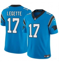 Men Carolina Panthers 17 Xavier Legette Blue 2024 F U S E  Vapor Limited Stitched Football Jersey