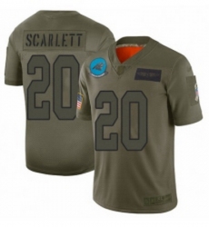 Men Carolina Panthers 20 Jordan Scarlett Limited Camo 2019 Salute to Service Football Jersey
