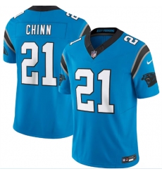 Men Carolina Panthers 21 Jeremy Chinn Blue 2023 F U S E  Vapor Untouchable Stitched Football Jersey