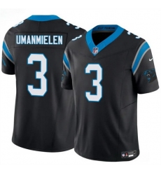 Men Carolina Panthers 3 Princely Umanmielen Black 2025 F U S E  Vapor Limited Stitched Football Jersey Men Carolina Panthers 3 Princely Umanmielen Black 2025 F U S E  Vapor Limited Stitched Football Jersey