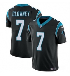 Men Carolina Panthers 7 Jadeveon Clowney Black Vapor Limited Stitched Football Jersey