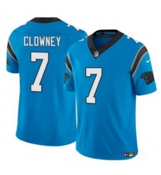 Men Carolina Panthers 7 Jadeveon Clowney Blue 2024 F U S E  Vapor Limited Stitched Football Jersey