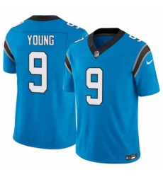 Men Carolina Panthers 9 Bryce Young Blue 2023 F U S E  Vapor Untouchable Stitched Football Jersey