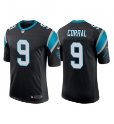 Men Carolina Panthers 9 Matt Corral 2022 Black Stitched Jersey