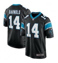 Men Nike Carolina Panthers 14 Sam Darnold Black Vapor Limited Jersey
