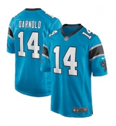 Men Nike Carolina Panthers 14 Sam Darnold Blue Vapor Limited Jersey
