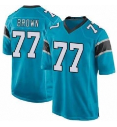 Men Nike Carolina Panthers Deonte Brown 77 Vapor Limited Jersey