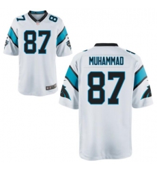 Men Nike Carolina Panthers Muhsin Muhammad 87 White Vapor Limited Jersey