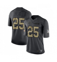 Mens Carolina Panthers 25 Eric Reid Limited Black 2016 Salute to Service Football Jersey