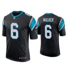 Men's Carolina Panthers #6 P.J. Walker Vapor Limited Black Nike Jersey