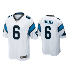 Men's Carolina Panthers #6 P.J. Walker White Game Nike Jersey