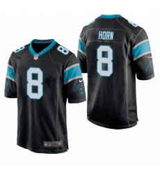 Men's Carolina Panthers #8 Jaycee Horn Black Stitched Football Limited Jersey