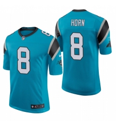 Men's Carolina Panthers #8 Jaycee Horn Blue Stitched Football Limited Jersey