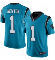 Mens Nike Carolina Panthers 1 Cam Newton Blue Alternate Vapor Untouchable Limited Player NFL Jersey