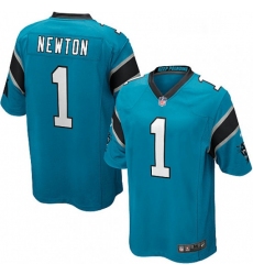 Mens Nike Carolina Panthers 1 Cam Newton Game Blue Alternate NFL Jersey