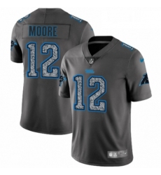 Mens Nike Carolina Panthers 12 DJ Moore Gray Static Vapor Untouchable Limited NFL Jersey