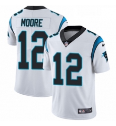 Mens Nike Carolina Panthers 12 DJ Moore White Vapor Untouchable Limited Player NFL Jersey