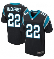 Mens Nike Carolina Panthers 22 Christian McCaffrey Elite Black Team Color NFL Jersey