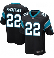 Mens Nike Carolina Panthers 22 Christian McCaffrey Game Black Team Color NFL Jersey