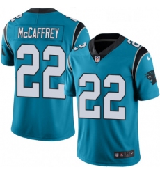 Mens Nike Carolina Panthers 22 Christian McCaffrey Limited Blue Rush Vapor Untouchable NFL Jersey