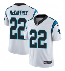 Mens Nike Carolina Panthers 22 Christian McCaffrey White Vapor Untouchable Limited Player NFL Jersey