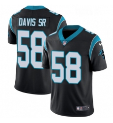 Mens Nike Carolina Panthers 58 Thomas Davis Black Team Color Vapor Untouchable Limited Player NFL Jersey