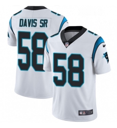 Mens Nike Carolina Panthers 58 Thomas Davis White Vapor Untouchable Limited Player NFL Jersey