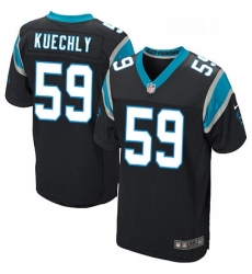 Mens Nike Carolina Panthers 59 Luke Kuechly Elite Black Team Color NFL Jersey