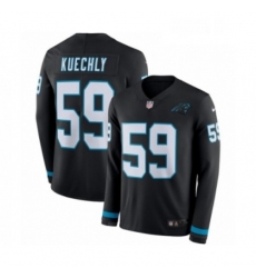 Mens Nike Carolina Panthers 59 Luke Kuechly Limited Black Therma Long Sleeve NFL Jersey