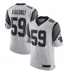 Mens Nike Carolina Panthers 59 Luke Kuechly Limited Gray Gridiron II NFL Jersey