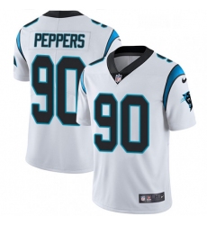 Mens Nike Carolina Panthers 90 Julius Peppers White Vapor Untouchable Limited Player NFL Jersey