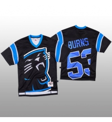 NFL Carolina Panthers 53 Brian Burns Black Men Mitchell  26 Nell Big Face Fashion Limited NFL Jersey