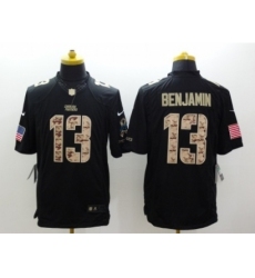 Nike Carolina Panthers 13 Kelvin Benjamin Black Limited Salute to Service NFL Jersey