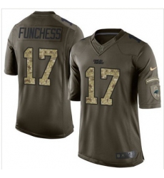Nike Carolina Panthers #17 Devin Funchess Green Men 27s Stitched NFL Limited Salute to Service Jersey