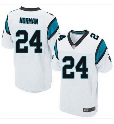 Nike Carolina Panthers #24 Josh Norman White Mens Stitched NFL Elite Jersey