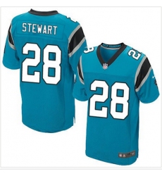 Nike Carolina Panthers #28 Jonathan Stewart Blue Alternate Mens Stitched NFL Elite Jersey