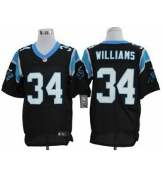 Nike Carolina Panthers 34 DeAngelo Williams Black Elite NFL Jersey