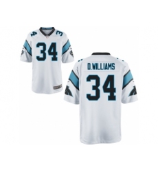 Nike Carolina Panthers 34 DeAngelo Williams White Game NFL Jersey