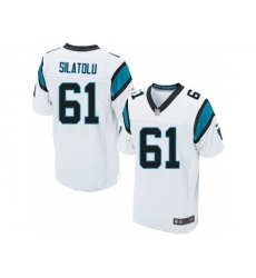 Nike Carolina Panthers 61 Amini Silatolu White Elite NFL Jersey