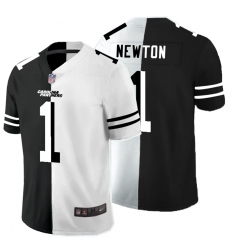 Nike Panthers 1 Cam Newton Black And White Split Vapor Untouchable Limited Jersey