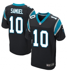 Nike Panthers #10 Curtis Samuel Black Team Color Mens Stitched NFL Elite Jersey