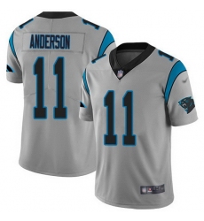 Nike Panthers 11 Robby Anderson Silver Men Stitched NFL Limited Inverted Legend Jersey