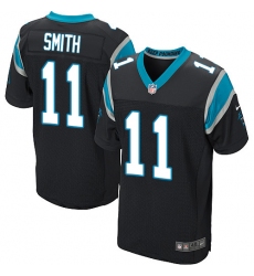 Nike Panthers #11 Torrey Smith Black Team Color Mens Stitched NFL Elite Jersey