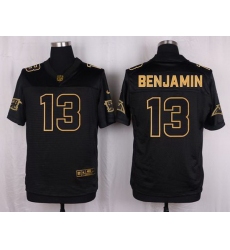 Nike Panthers #13 Kelvin Benjamin Black Mens Stitched NFL Elite Pro Line Gold Collection Jersey